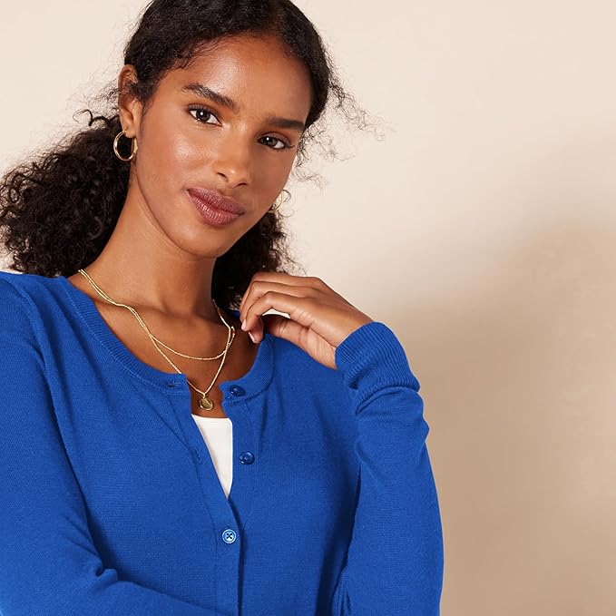 Amazon Essentials Women's Lightweight Crewneck Cardigan Sweater (Available in Plus Size)
