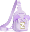 Gifts for Kids, Girls Birthday Gifts | Purple Crossbody Bags for Little Girl Kids Initial Cross Body Bag Small Sling Belt Bag Birthday Gift for Sister Daughter Granddaughter Gift (Purple Z)