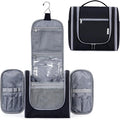 Narwey Hanging Toiletry Bag for Women Travel Makeup Bag Organizer Toiletries Bag for Cosmetics Essentials Accessories (Large, Black)