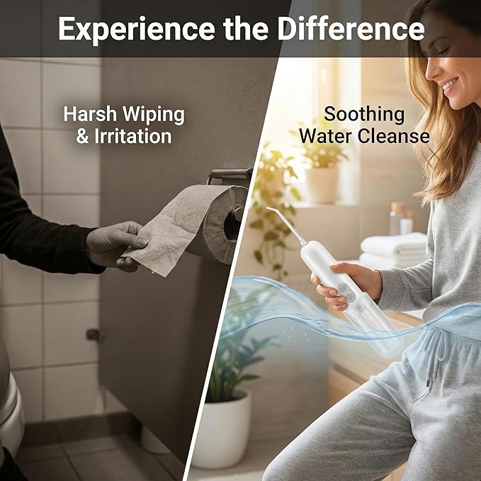Portable Bidet Sprayer 180ml – Compact Handheld Travel Bidet Bottle for Personal Hygiene & Camping – Adjustable Gentle Water Spray, Lightweight & Easy to Carry for Fresh Cleaning Anywhere. Upgrade