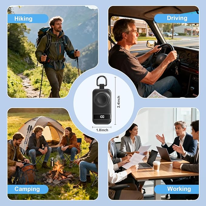 5W Fast Portable Charger for Apple Watch, 2500mAh & Digital Display – Magnetic Fast Charging iWatch Charger for Travel – for Apple Watch Series