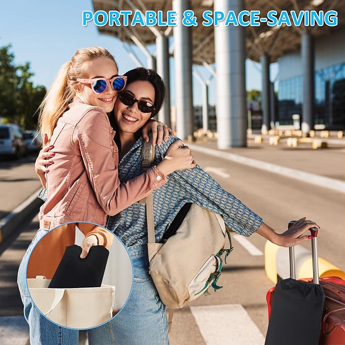 Foot Rest Airplane, Airplane Foot Hammock with Wider Support, Memory Foam Plane Footrest for Feet Leg Rest Hammock Comfortable Foot Sling for Long Flight Travel Essentials Plane Trip, Black