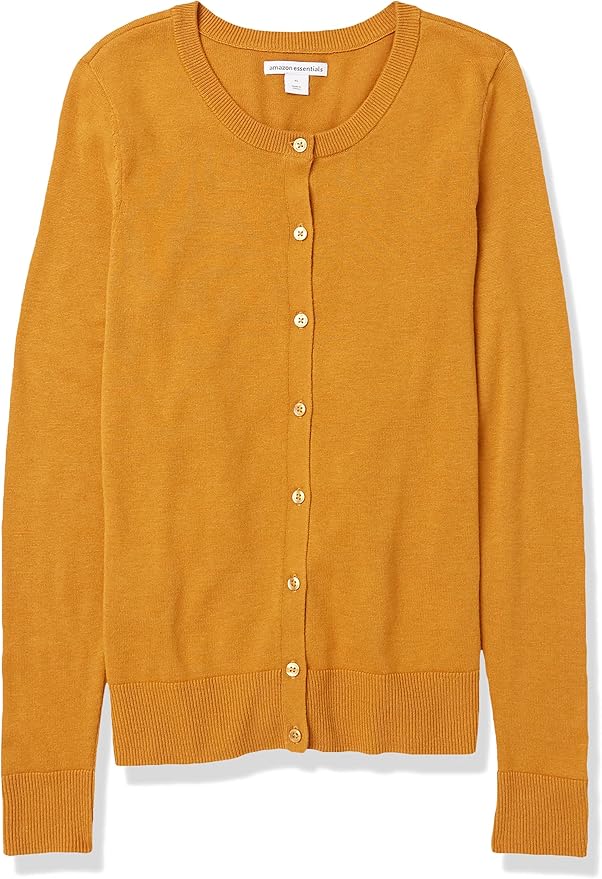 Amazon Essentials Women's Lightweight Crewneck Cardigan Sweater (Available in Plus Size)