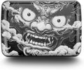 ÖGON -DESIGNS- Aluminum card holder with metal lock, RFID protection against fraud and demagnetization, compact wallet, Smart Case OSLO model