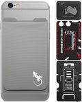 Phone Wallet - Adhesive Card Holder - Cell Phone Pouch - Stick on Lycra Pocket by Gecko - Carry Credit Cards and Cash