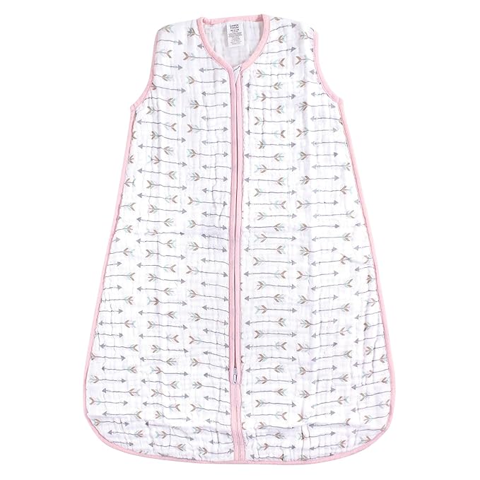 Luvable Friends Unisex Baby Sleeveless Muslin Cotton Sleeping Bag, Sack, Blanket, Girl Arrows Muslin, 18-24 Months