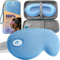 Eye Mask for Sleep with Ultimate Travel Case & Ear Plugs - DeepSpace™ Blackout Sleep Mask for Women Men, Side Sleeper Adjustable Eye Cover, Zero Eye Pressure, Memory Foam Eye Mask for Travel