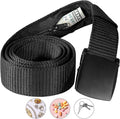 SP HOME GOODS Travel Money Belt with Hidden Money Pocket, Nylon Military Tactical Mens with Zinc Alloy Buckle- Black