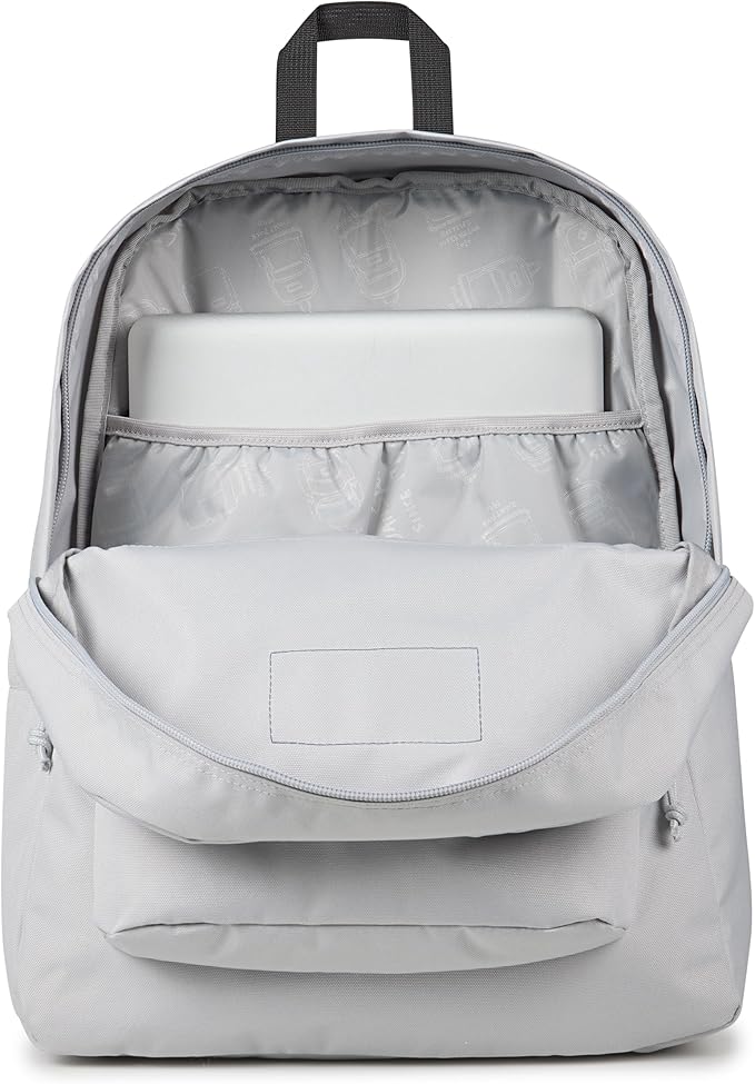 JanSport SuperBreak Plus Backpack with Padded 15-inch Laptop Sleeve and Integrated Bottle Pocket - Spacious and Durable Daypack for Work and Travel - Grounded Grey