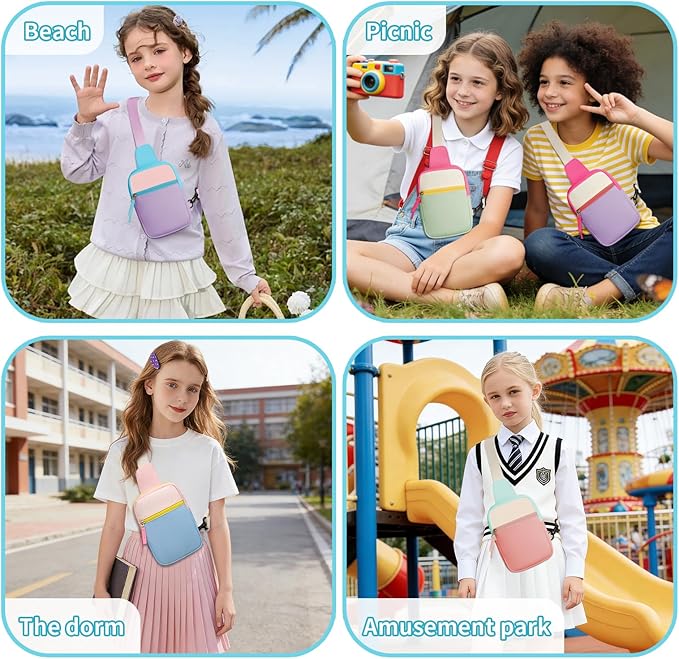 Mothers Day Gifts for Daughter, Birthday Graduation Gifts for 8 9 10 11 12 Year Old Teens Girls Her,Fanny Pack Sling Crossbody Bag Belt Bags Purse, Preppy Teen Girl Gift Trendy Stuff Travel Essentials