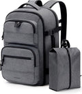 BAGSMART Travel Backpack for Women Men, 40L Flight Approved Carry on Backpack with Shoe Bag, TSA Large Personal Item Backpack with 17 Inch Laptop Compartment, Weekender Suitcase for Travel, Grey