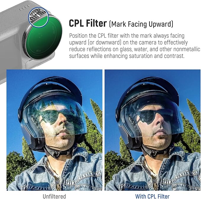 NEEWER ND Filter Set Compatible with DJI Osmo Action 3/4/5 Pro, 6 Pack ND8+ND16+ND32+ND64+ND1000+CPL Neutral Density Polarizing Action Camera Accessories, Multicoated HD Optical Glass, FL-A78