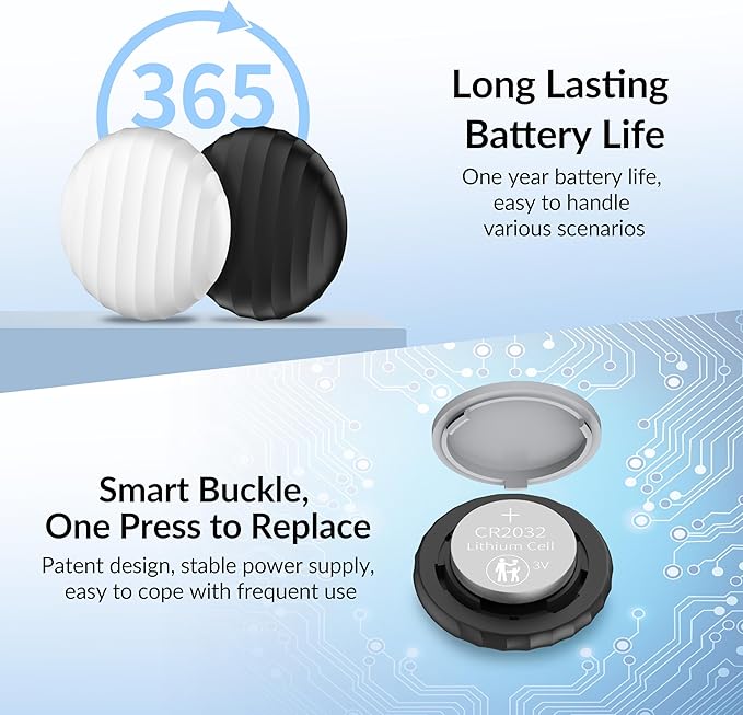 Tracker Tag - 2 Pack [Apple MFi Certified] Bluetooth Trackers Works with Apple Find My (iOS Only) - IP67 Waterproof Item Finders | Track Keys, Wallet, Luggage, Backpack