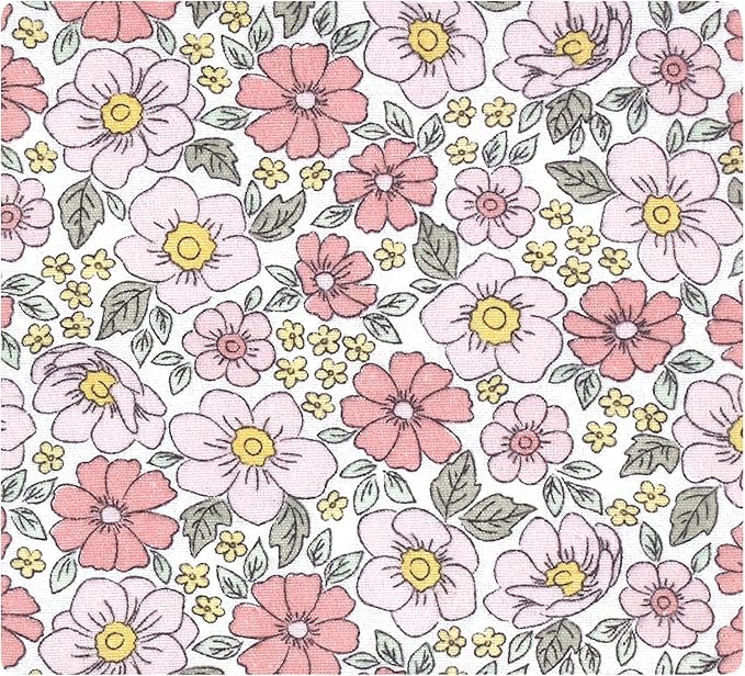 Hudson Baby Unisex Baby Cotton Flannel Receiving Blankets Bundle, Pink Yellow Pretty Floral, One Size