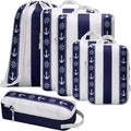 Large Compression Packing Cubes for Travel 6pc Set - Fits Carry On Suit Case & Checked Luggage, Organizer Luggage Packing Cubes for Travel & Home, with Drawstring Backpack/Laundry Bag