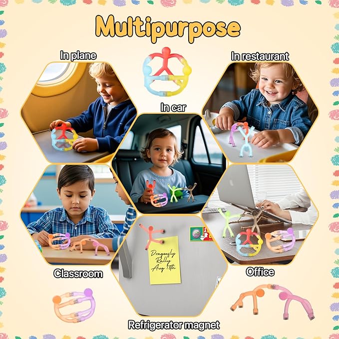 Magnetic Travel Toys for Toddlers Kids 10PCS, Airplane Car Travel Activities Essential, Road Trip Fidget Toys Magnetic People Men, Toys for 3 4 5 6 7 8 Year Old