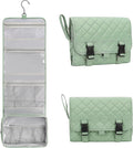 Relavel Travel Hanging Toiletry Bag for Women, Travel Wash Bag with 360° Rotation Hook, Waterproof Large Stand Up Toiletries Organizer for Bathroom Shower Camping - Green