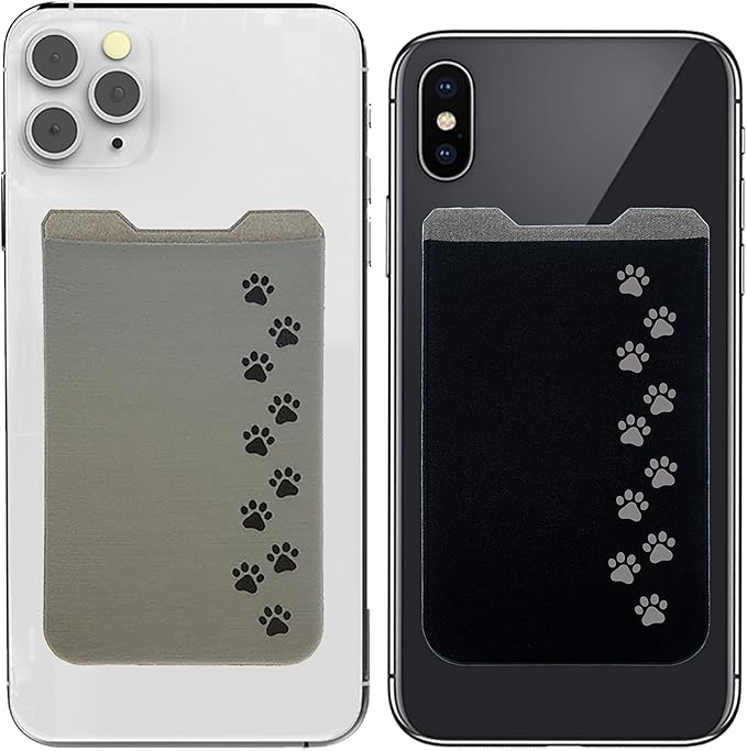 Phone Wallet - Adhesive Card Holder - Cell Phone Pouch - Stick on Lycra Pocket by Gecko - Carry Credit Cards and Cash