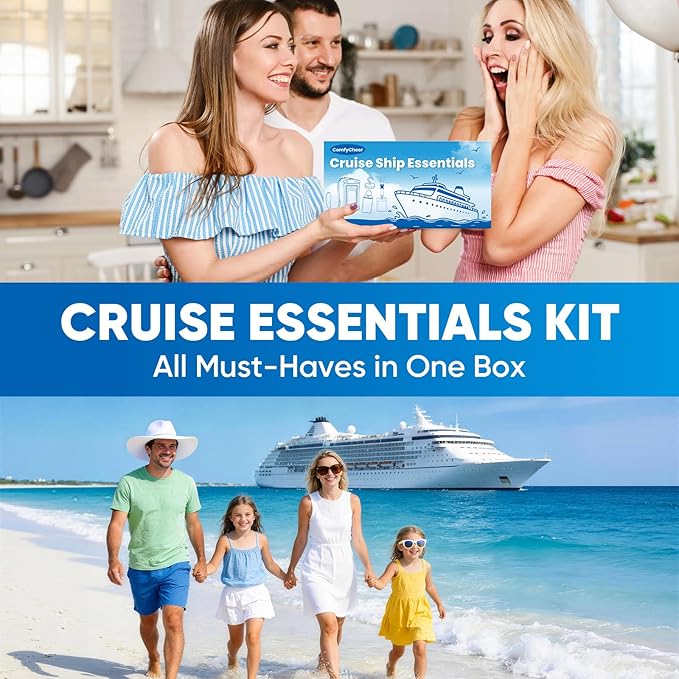Cruise Essentials 2026,Cruise Must Haves Kit,Magnetic Hooks,Lanyards,Luggage Tags,Waterproof Phone Pouches,Travel Essentials