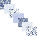 Hudson Baby Unisex Baby Cotton Flannel Receiving Blankets 7-Pack Bundle, Blue Cosmos, One Size