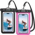Lamicall Waterproof Phone Pouch Case Bag for iPhone 17 16 15 14 13 12 11 Pro Max Plus XS, All 4-7" Smartphone, Gifts for Bright Red & Black