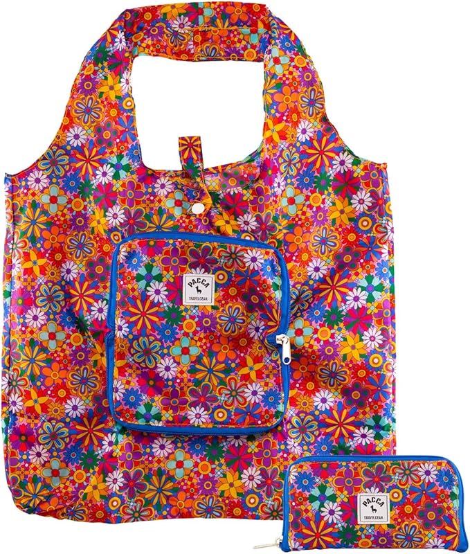 Pacca Packable Tote Bag Travel Shopping Bag Foldable Tote Bag for Travel, Grocery, Beach, Cruise Ultra Light Tote