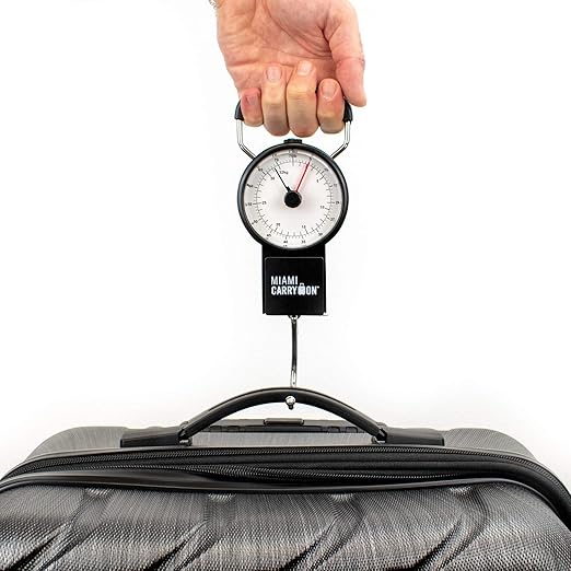 Mechanical Luggage Scale with Tape Measure, Up to 75 Pounds