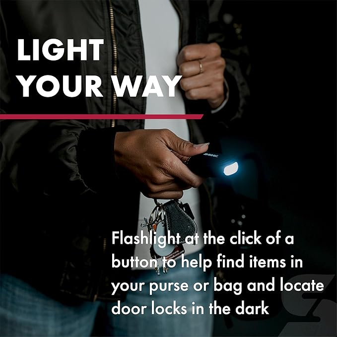 SABRE Personal Safety Kit with Pepper Spray and 2-in-1 Personal Alarm with LED Light, 0.54 fl oz, 25 Bursts,130dB Alarm, Audible Up to 1,250 Feet