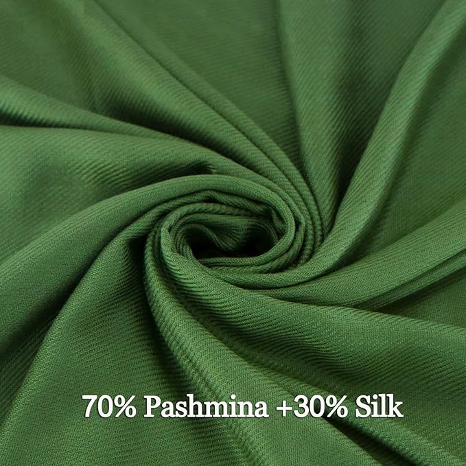 Soft Silky Pashmina Shawl Wraps Solid Colors Scarf for Wedding Evening Dresses