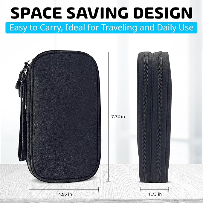 GottaHaveit | Travel Electronic organizer – For Cable, Charger, and Cord, Tech Organizer (Black)