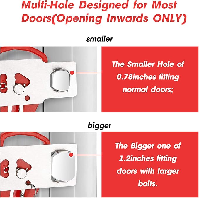 AceMining Portable Door Lock Home Security Door Locker Travel Lockdown Locks for Additional Safety and Privacy Perfect for Traveling Hotel Home Apartment College