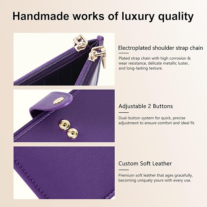Travelambo Leather Wallets for Women Slim RFID Blocking Bifold Credit Card Holder Wallet