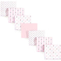 Luvable Friends Unisex Baby Cotton Flannel Receiving Blankets, Girl Feathers 7-Pack, One Size