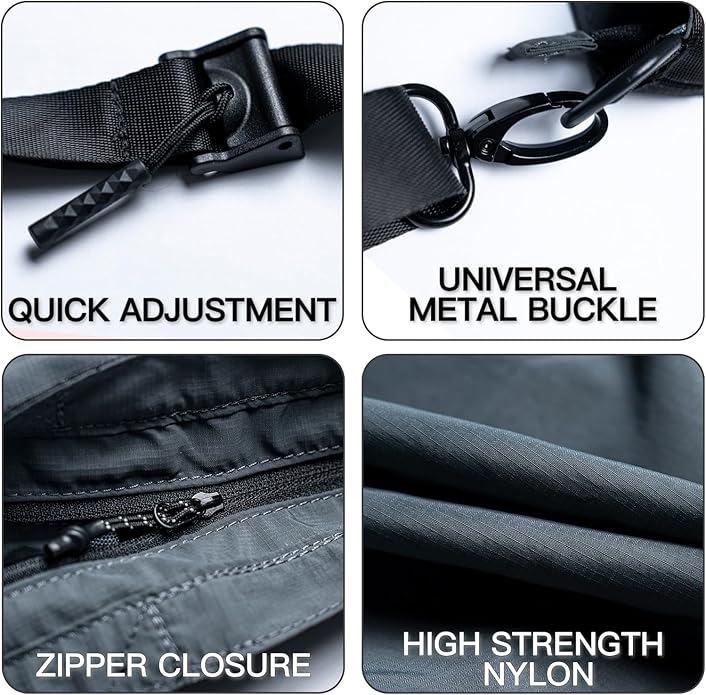 Lightweight Foldable Nylon Crossbody Bag,Compact Polyester Packable Tote,Collapsible Handbag for Travel,Gym,Shopping