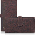 Real Leather Women Wallet Leather with RFID Blocking -Trifold Card Holder Designer Ladies Clutch with ID Window Wallets