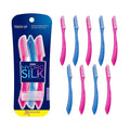Schick Hydro Silk Touch-Up Dermaplaning Tool with Precision Eyebrow Cover, 9ct | Dermaplane Razor, Face Razors for Women, Peach Fuzz Remover | Beauty Stocking Stuffer
