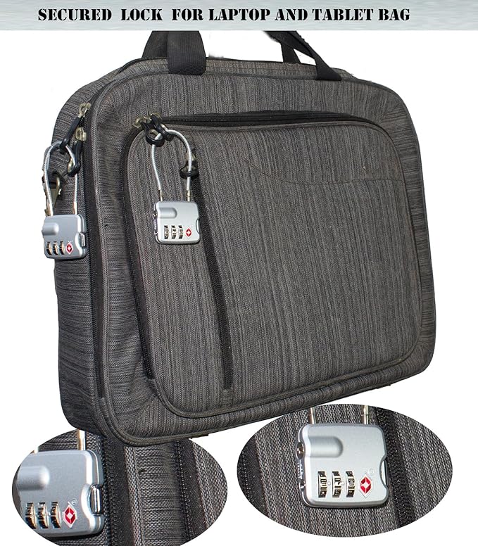 4 Pack TSA Approved Luggage Lock for Suitcases, Backpack, and Baggage with Zinc Alloy Body
