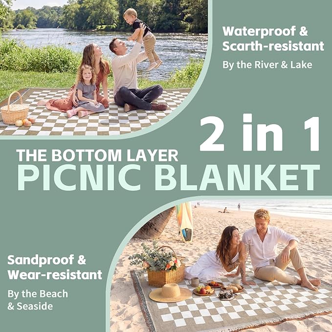 2 in 1 Extra Large Boho Beach Blanket Towel Sand Free Outdoor Picnic Mat Giant Oversized Xl Big Jumbo Huge Turkish Woven Throw Cloud Summer Vacation Essential Travel Must Have Accessories Women Gift