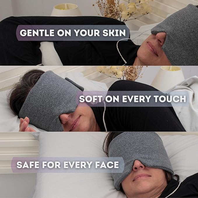 Sleep Mask for Men Women, 100% Light Blocking, Comfortable Adjustable for All Head Sizes, Breathable Eye Mask, Ideal Blackout Sleep Mask for Side Sleepers, Travel, Airplane, Nap, Shift Work