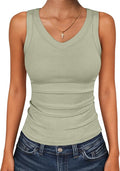 ANRABESS Tank Tops for Women V Neck Ribbed Knit Slim Fitted Sleeveless Basic Tee Tanks Casual Summer Clothes 2026