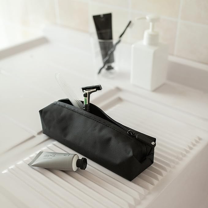 Comfyable Small Toiletry Bag for Men, Slim Mini Toothbrush Bag, Dopp Kit Bag
