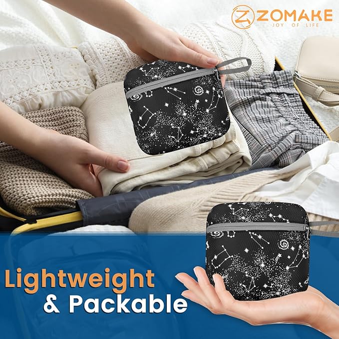 ZOMAKE Ultra Lightweight Packable Backpack 25L - Foldable Hiking Backpacks Water Resistant Small Folding Daypack for Travel(Starry sky print)