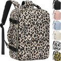 Tenot Carry on Backpack for Women TSA Approved 15.6 Inch Travel Laptop Backpack for Women Travel Essentials Foldable Womens Travel Backpack Suitcase Leopard Print