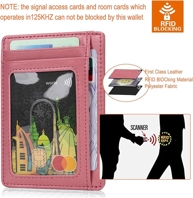 GH GOLD HORSE Slim RFID Blocking Card Holder Minimalist Leather Front Pocket Wallet for Women | Slim, RFID Blocking, Minimalist, Front Pocket