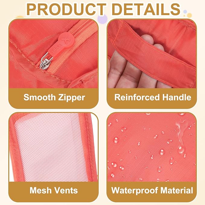 Foldable Travel Shoe Bag, Waterproof Shoe Pouches Organizer with Handle Travel Packing Cubes -Fitting for Storing (Sneakers/Sandals/Fitness Shoes) 2 Pcs & Pink/Light Blue