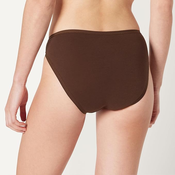 Amazon Essentials Women's Breathable Cotton Bikini Brief Underwear with Full Coverage, Multipacks