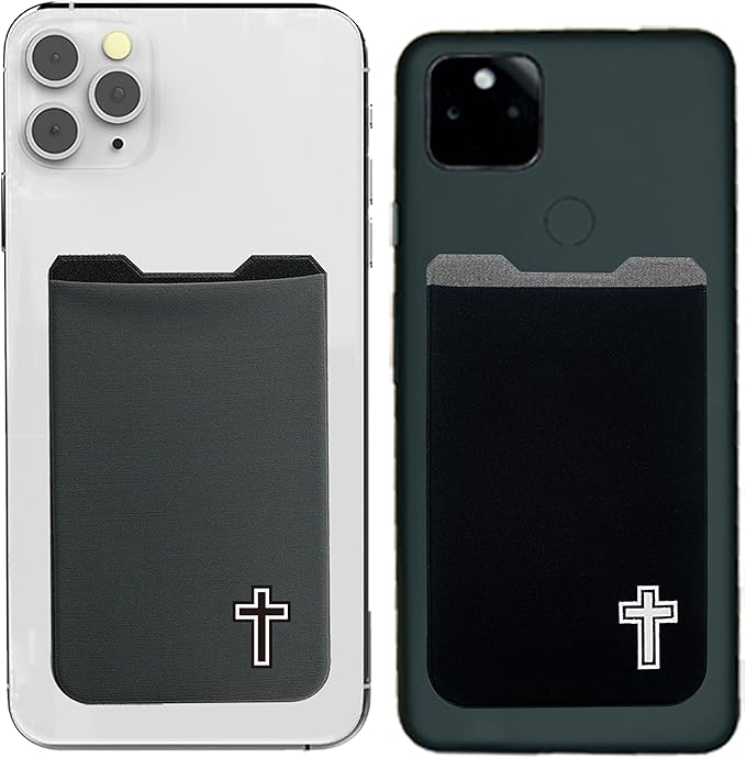 Phone Wallet - Adhesive Card Holder - Cell Phone Pouch - Stick on Lycra Pocket by Gecko - Carry Credit Cards and Cash