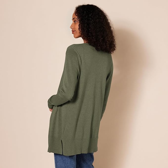 Amazon Essentials Women's Lightweight Long Sleeve Open-Front Cardigan Sweater (Available in Plus Size)