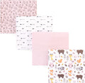 Hudson Baby Unisex Baby Cotton Flannel Receiving Blankets, Girl Pinecone, One Size