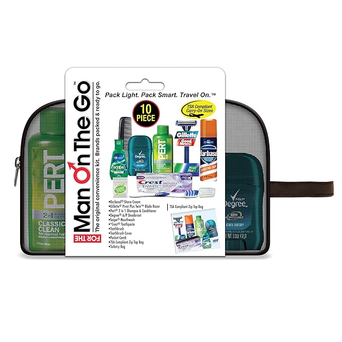 Convenience Kits “Man On The Go” Premium 10-Piece Travel Kit
